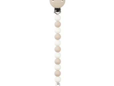 Attache-Sucette SILICONE - SILICONE - 21 cm - Silicone Argile Blanc