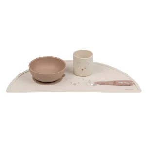 Set Repas Enfant Silicone 4 pièces SILICONE - SILICONE - 43 cm - Silicone Nature