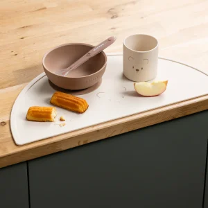 Set Repas Enfant Silicone 4 pièces SILICONE - SILICONE - 43 cm - Silicone Nature