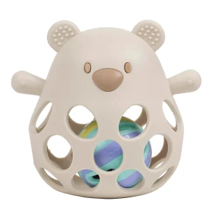 Hochet avec balle Ours SILICONE - SILICONE - 13,5 cm - Silicone Argile