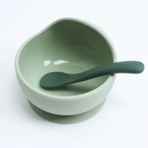 Coffret repas 2 pièces silicone bol et cuillère