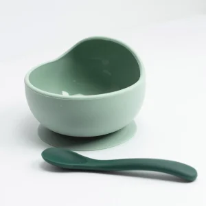 Coffret repas 2 pièces silicone bol et cuillère
