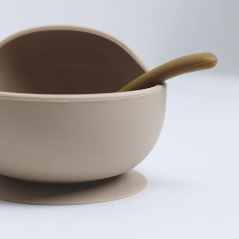 Coffret repas 2 pièces silicone bol à ventouse et cuillère