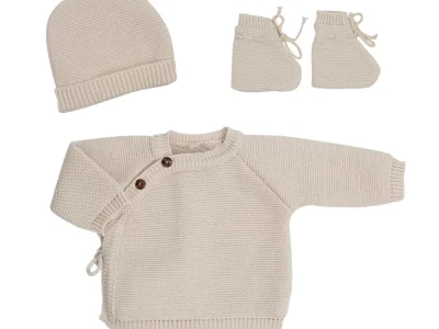 Lot naissance brassière, bonnet, chaussons