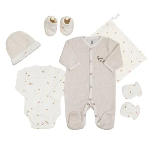 Dors-bien coton rose thé avec volants gaze de coton – Lovely Blossom