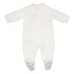 Pyjama naissance - Écru - Velours jacquard
