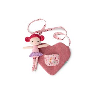 Poupée Aline avec sac coeur